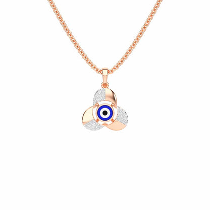 Eye of Fortitude Silver Pendant - Rose Gold - Image 1