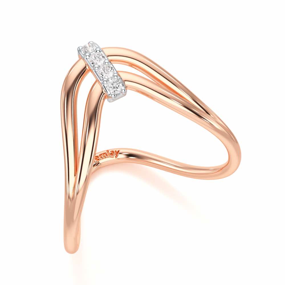 Holding Vanki Silver Ring - Rose Gold - Image 1
