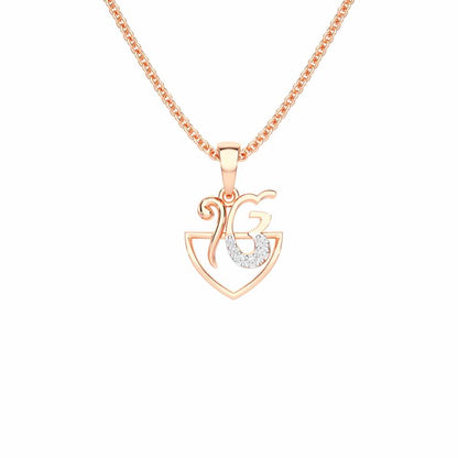 Onkar Aura Silver Pendant - Rose Gold - Image 1