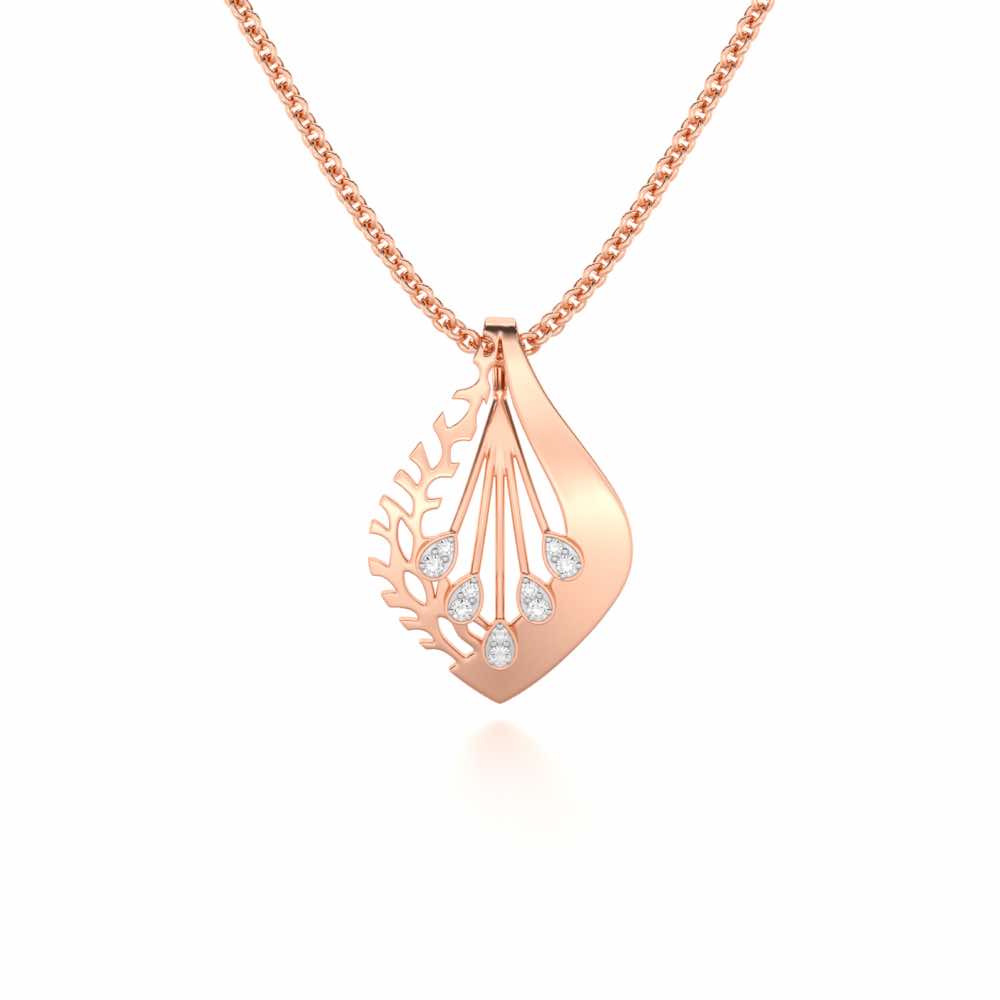 Enchanting Growth Silver Pendant - Rose Gold - Image 1