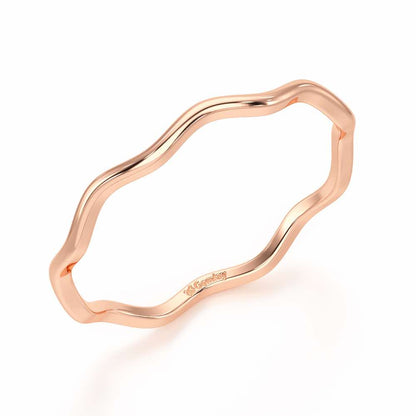 Helix Sheen Silver Ring - Rose Gold - Image 1