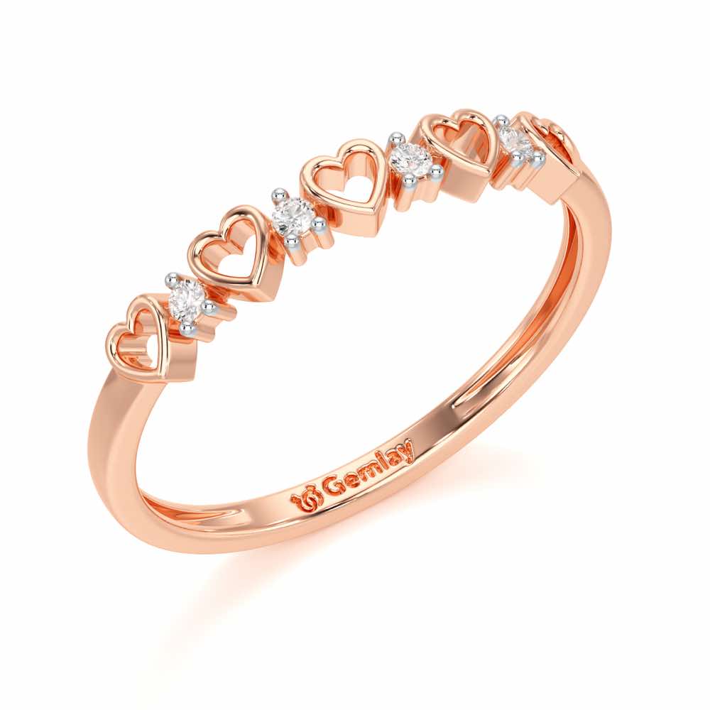 Heart Fairy Silver Ring - Rose Gold - Image 1