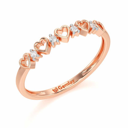 Heart Fairy Silver Ring - Rose Gold - Image 1