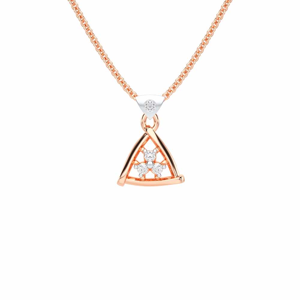 Shimmer Delight Silver Pendant - Rose Gold - Image 1