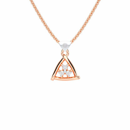 Shimmer Delight Silver Pendant - Rose Gold - Image 1