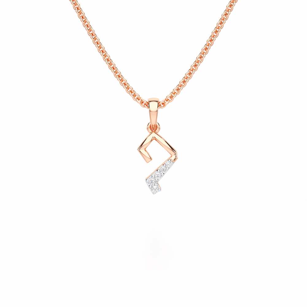 Flicker Joy Silver Pendant - Rose Gold - Image 1