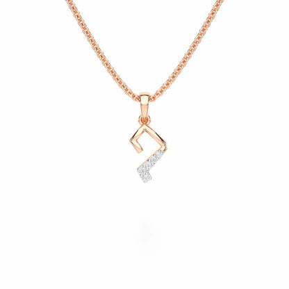 Flicker Joy Silver Pendant - Rose Gold - Image 1