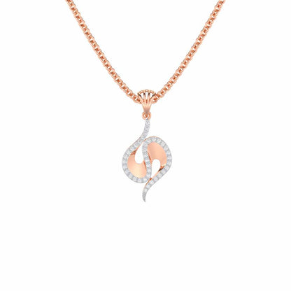 Soulful Rhythms Silver Pendant - Rose Gold - Image 1