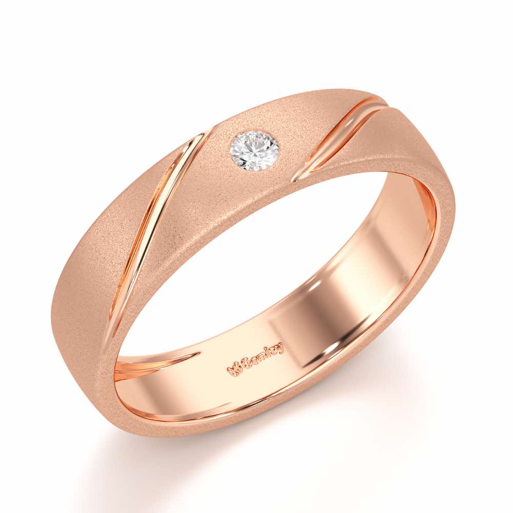 Fiora Glow Silver ring For Men - Rose Gold - Image 1