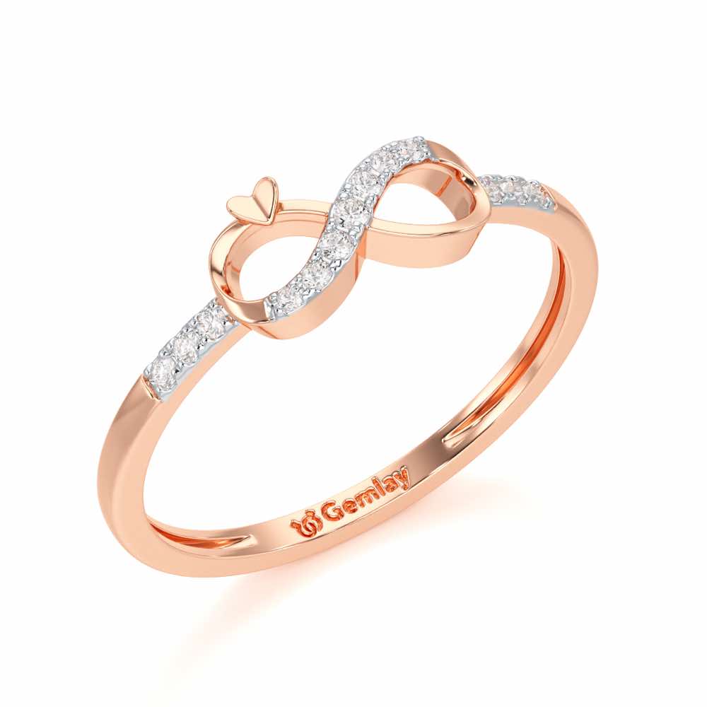 Eternity Silver Ring - Rose Gold - Image 1