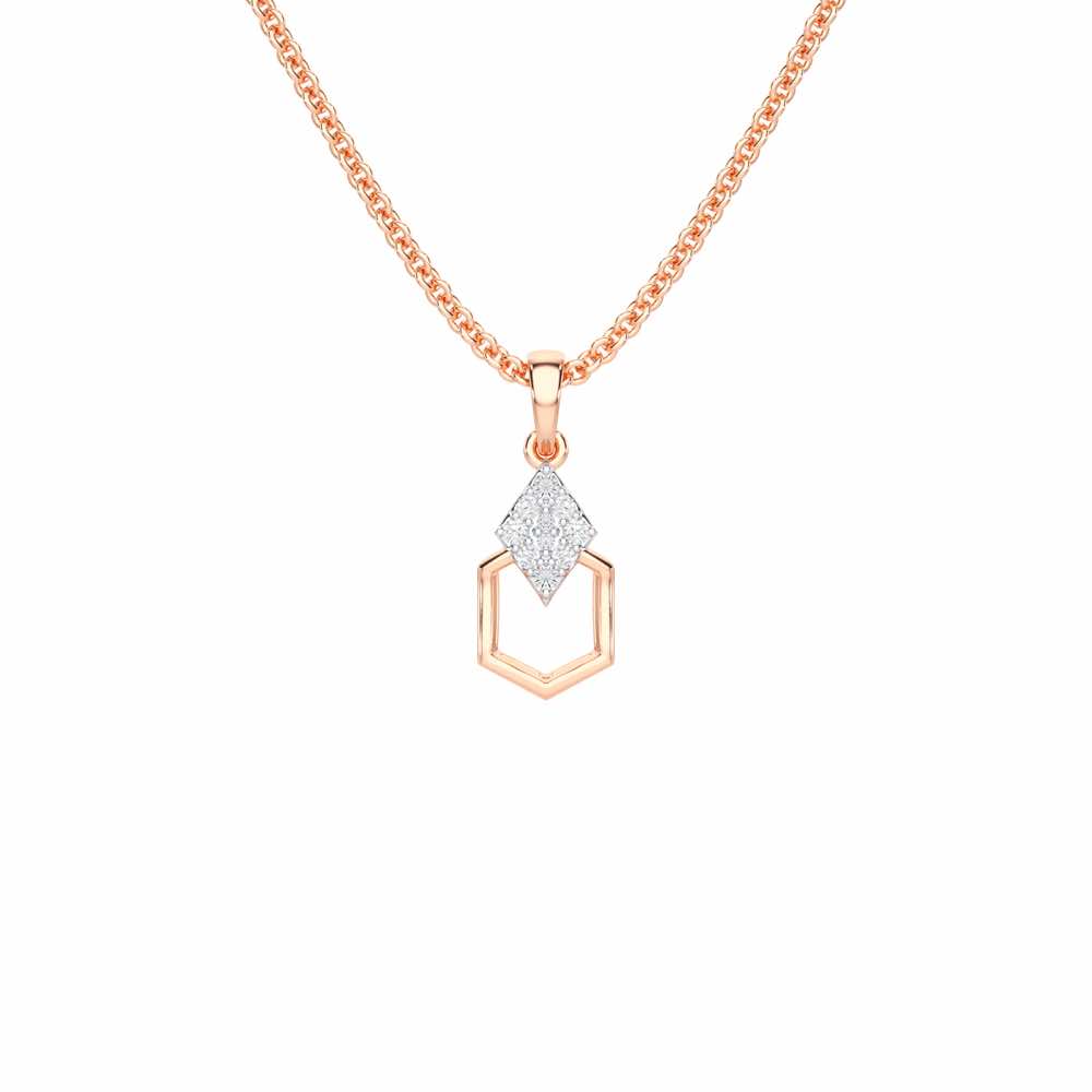 Silver Mist Silver Pendant - Rose Gold - Image 1