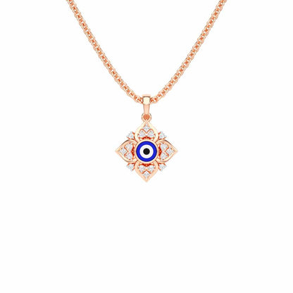 Watchful Charm Silver Pendant - Rose Gold - Image 1