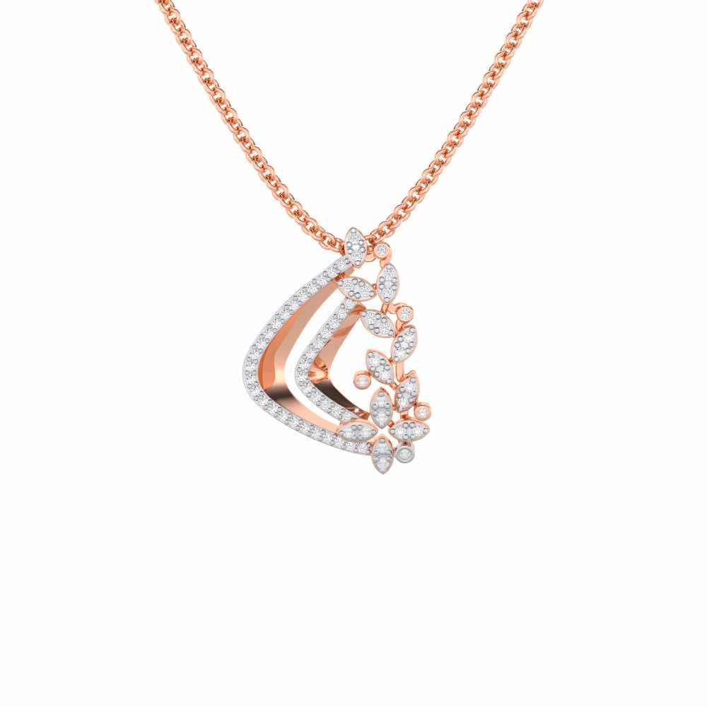Melodic Bliss Silver Pendant - Rose Gold - Image 1