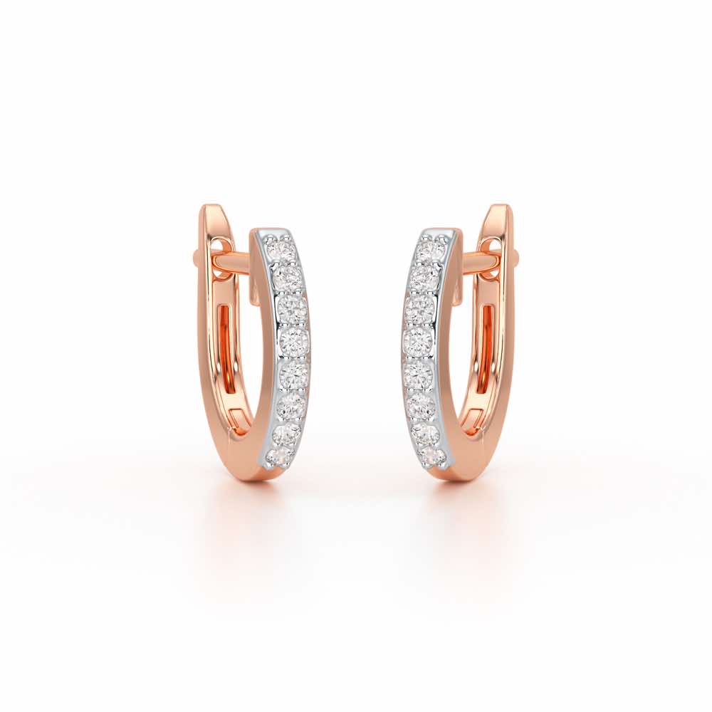 Celeste Silver Bali Earrings - Rose Gold - Image 2