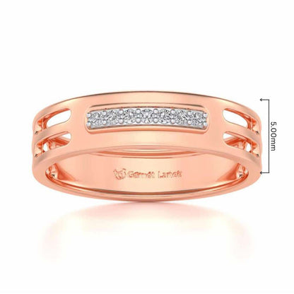 Ratify Silver Band Ring - Rose Gold - Image 5