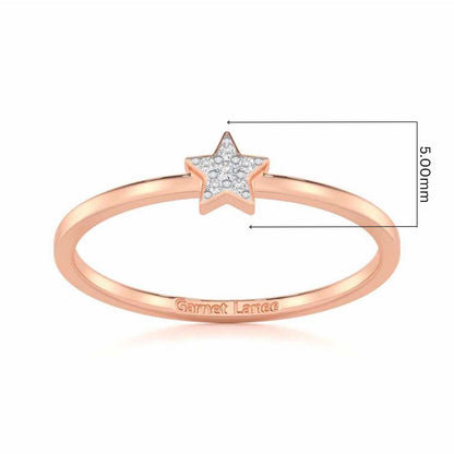 Opulent Star Silver Ring - Rose Gold - Image 5