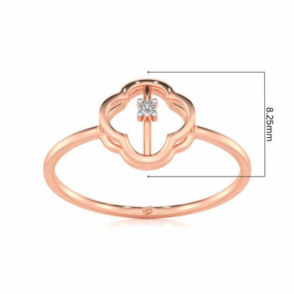 Fenced Flora Silver Ring - Rose Gold - Image 5