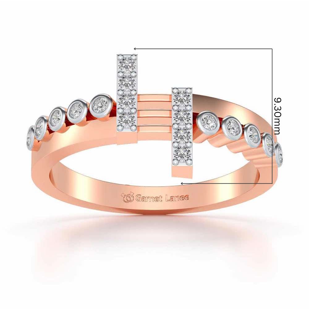 Aahana Silver Ring - Rose Gold - Image 5