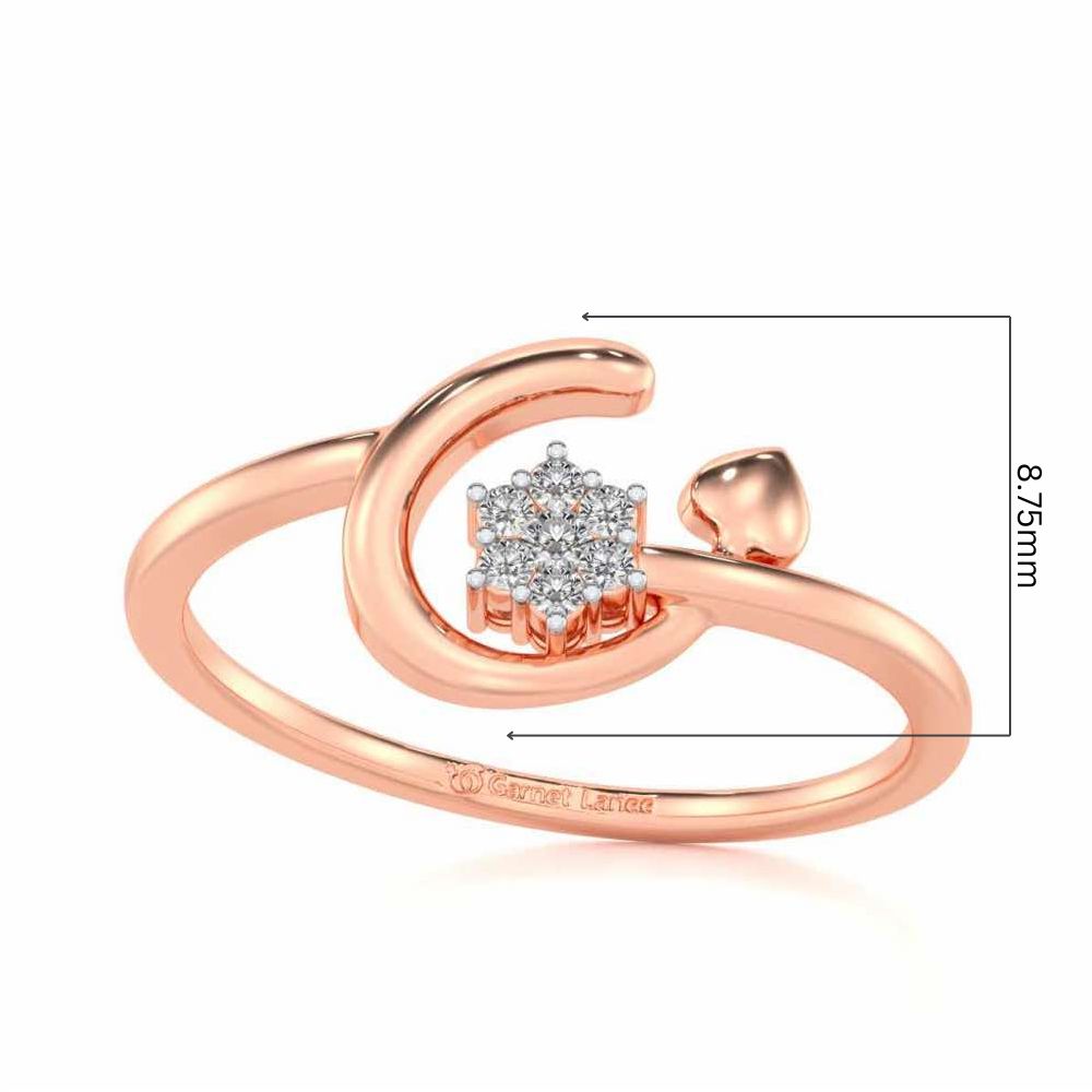 Flora C Silver Ring - Rose Gold - Image 5