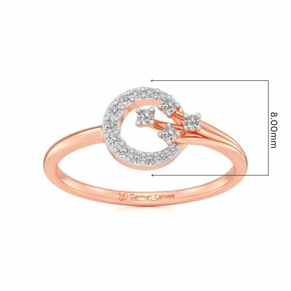 Subtle Glow Silver Ring - Rose Gold - Image 5