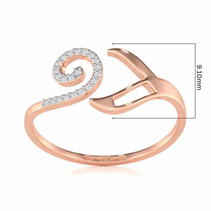 Scintillating Symphony Silver Ring - Rose Gold - Image 5