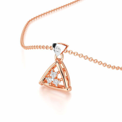 Shimmer Delight Silver Pendant - Rose Gold - Image 2