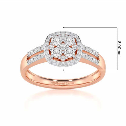 Gracious Glow Silver Ring - Rose Gold - Image 5