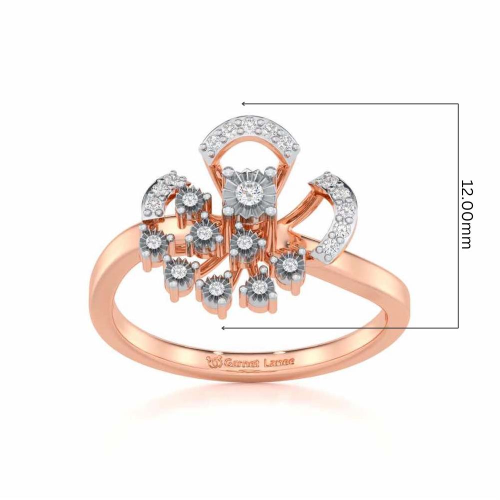 Inaya Glow Silver Ring - Rose Gold - Image 5