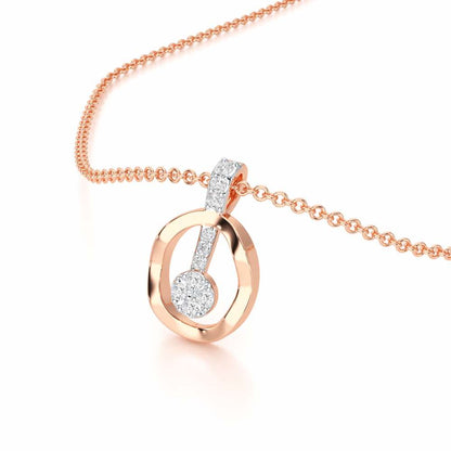 Moonlit Grace Silver Pendant - Rose Gold - Image 2