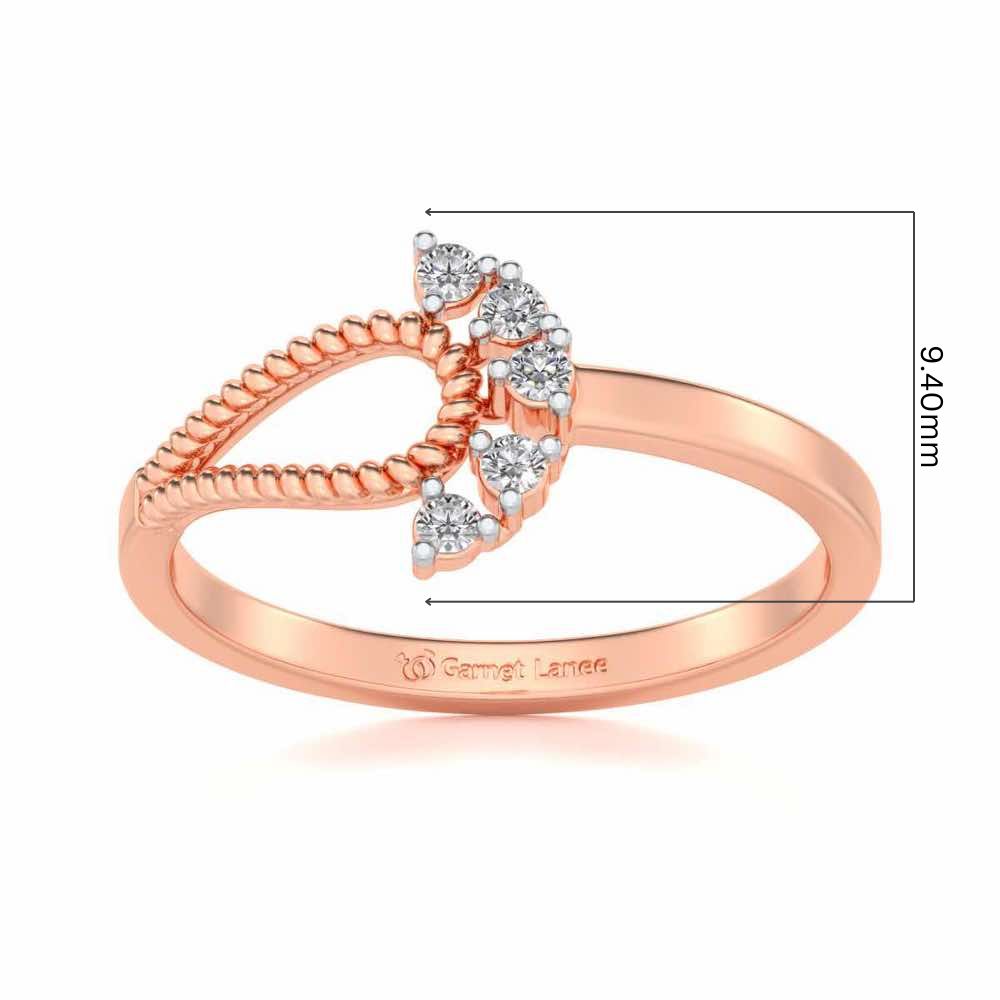 Pinnacle Silver Ring - Rose Gold - Image 5