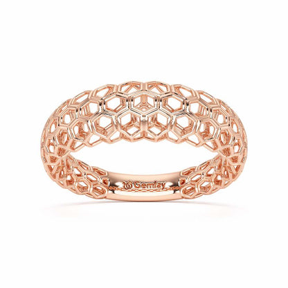 Mila Silver Ring - Rose Gold - Image 2