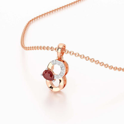 Golden Glimmer Silver Pendant - Rose Gold - Image 2