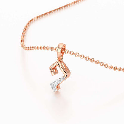 Flicker Joy Silver Pendant - Rose Gold - Image 2