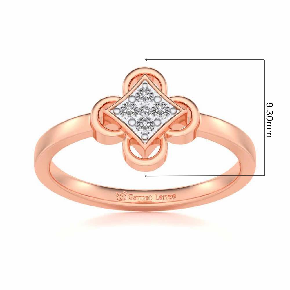 Harinakshi Silver Ring - Rose Gold - Image 5