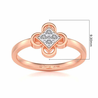 Harinakshi Silver Ring - Rose Gold - Image 5