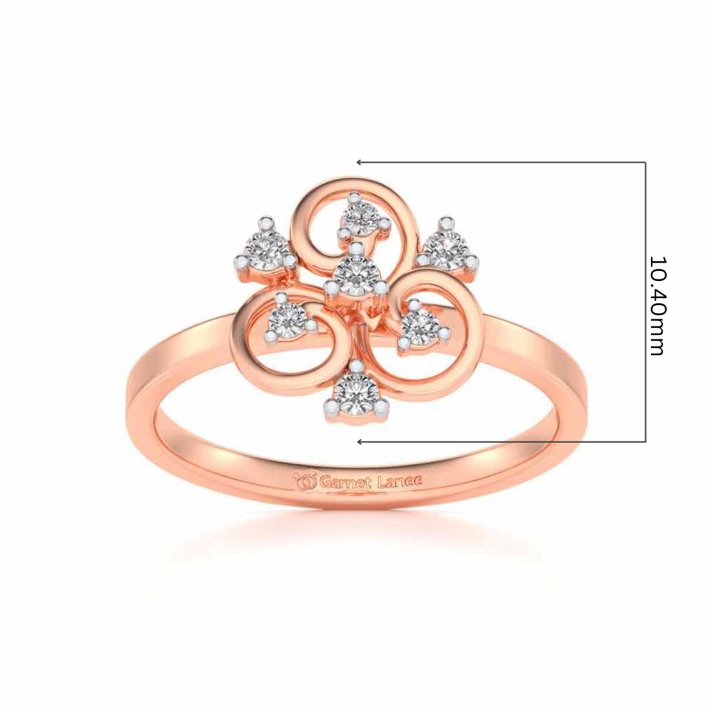 Ekani Silver Ring - Rose Gold - Image 5