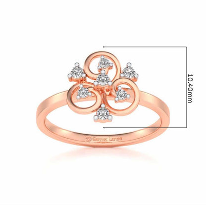 Ekani Silver Ring - Rose Gold - Image 5