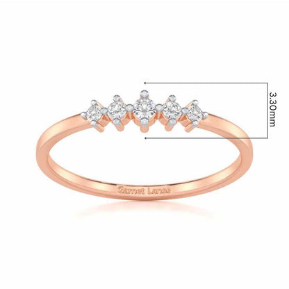 Midnight Mirage Silver Ring - Rose Gold - Image 5