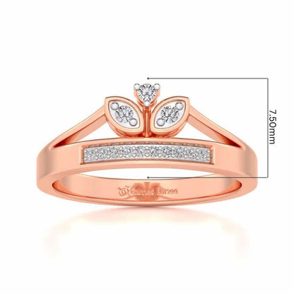 Gauri Silver Ring - Rose Gold - Image 5