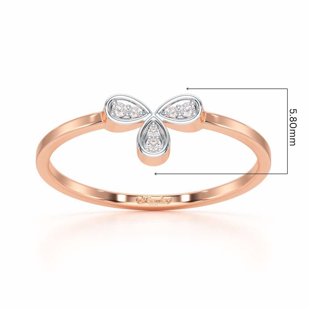 Glow Petals Silver Ring - Rose Gold - Image 5