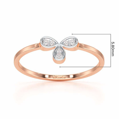 Glow Petals Silver Ring - Rose Gold - Image 5