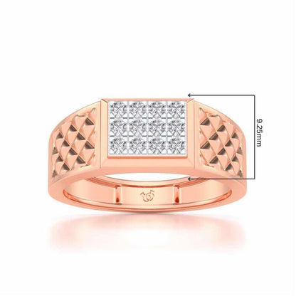 Groovesome Silver Ring For Men - Rose Gold - Image 5