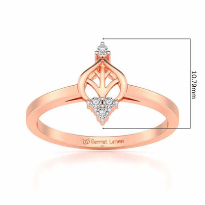 Mini Crown Silver Ring - Rose Gold - Image 5