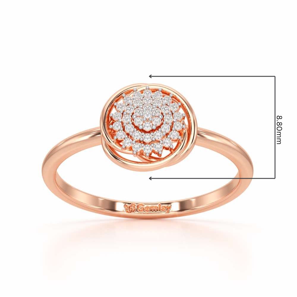 Aquila Silver Ring - Rose Gold - Image 2