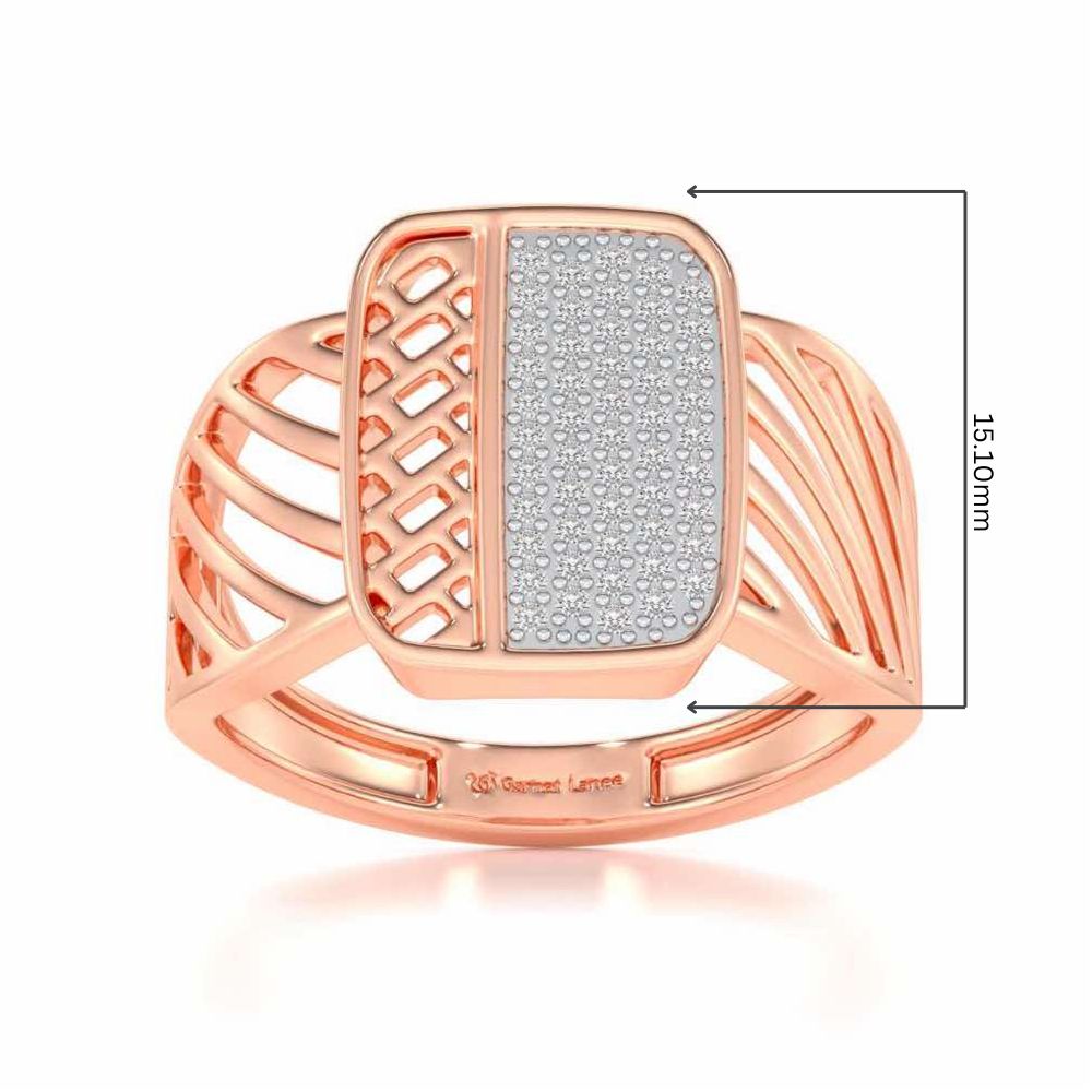 Confront Silver Ring For Men - Rose Gold - Image 5