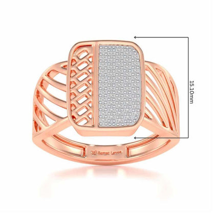 Confront Silver Ring For Men - Rose Gold - Image 5