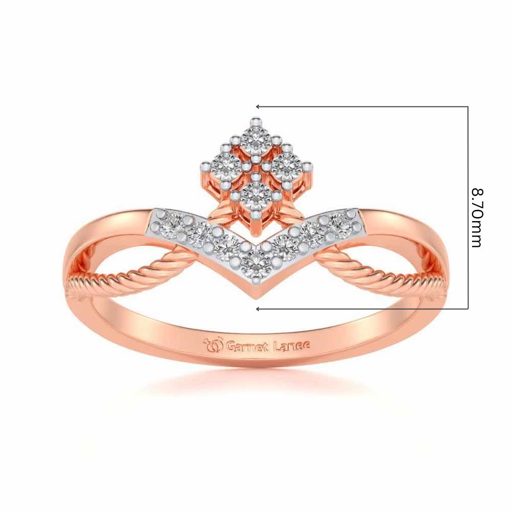 Rigged Beauty Silver Ring - Rose Gold - Image 5