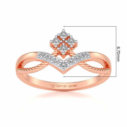 Rigged Beauty Silver Ring - Rose Gold - Image 5
