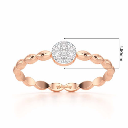Glow Wave Silver Ring - Rose Gold - Image 5