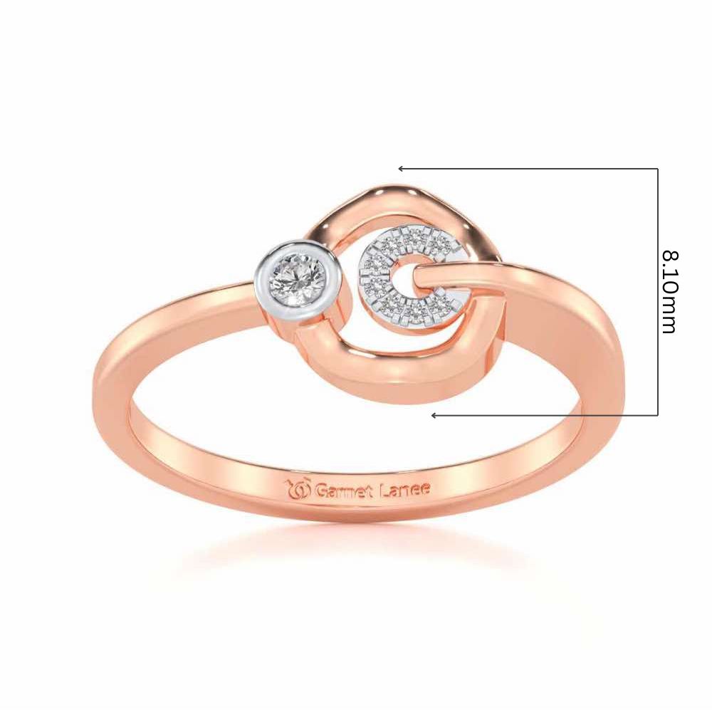 Gibbous Silver Ring - Rose Gold - Image 5
